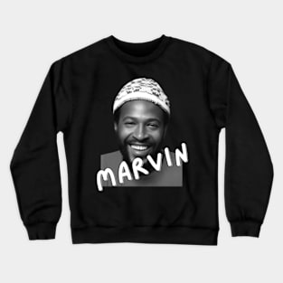 marvin gaye quotes art 90s style retro vintage 70s Crewneck Sweatshirt